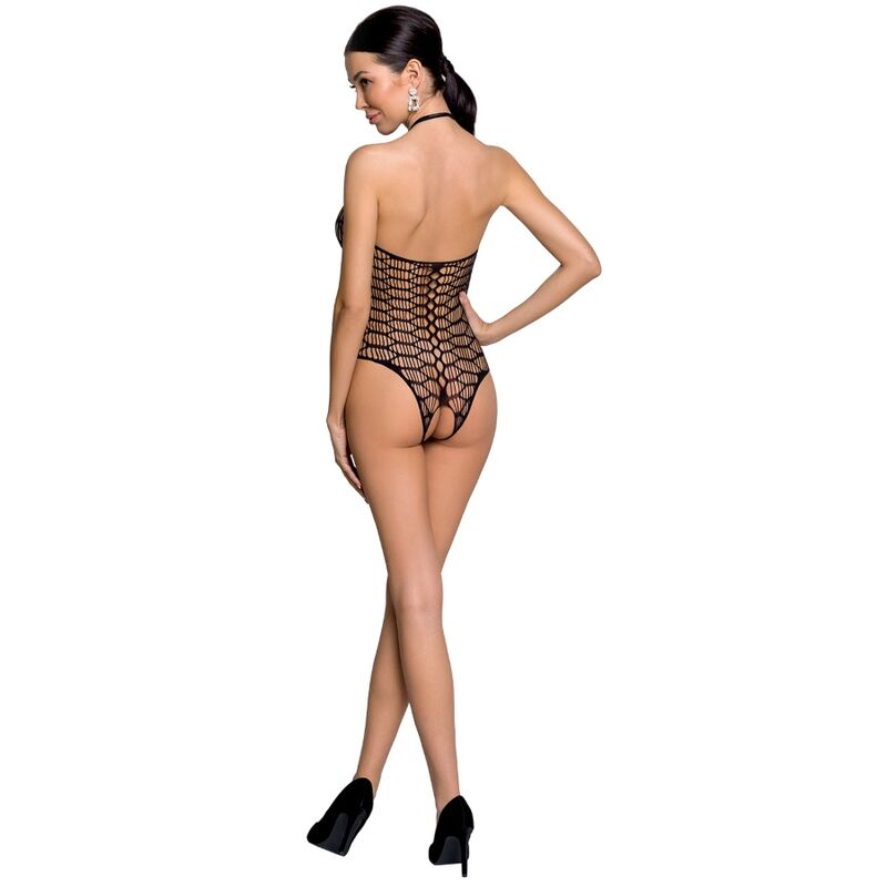 PASSION WOMAN Femme Bs087 Bodystocking Noir Taille Unique — vue détaillée