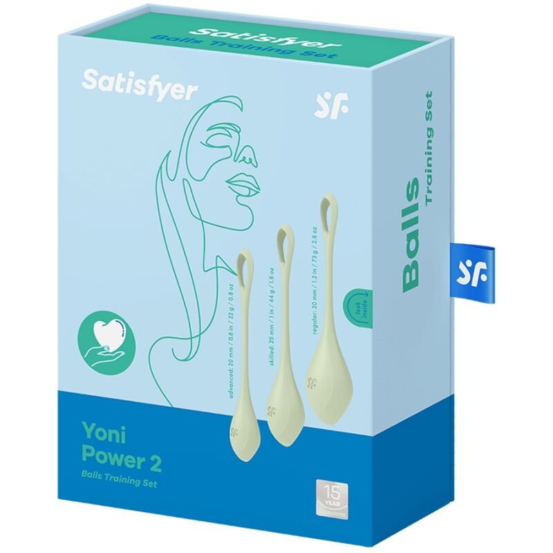 SATISFYER BALLS Ensemble Entraînement Yoni Power 2 Vert — vue alternative