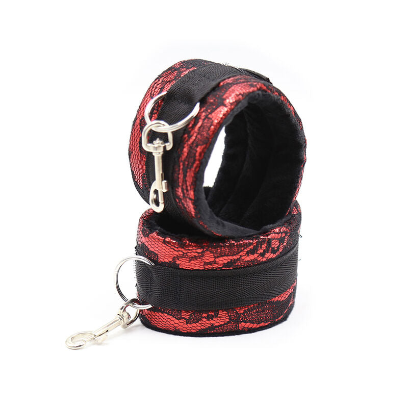 OHMAMA FETISH Menottes Velours Ruban Nylon — accessoires inclus
