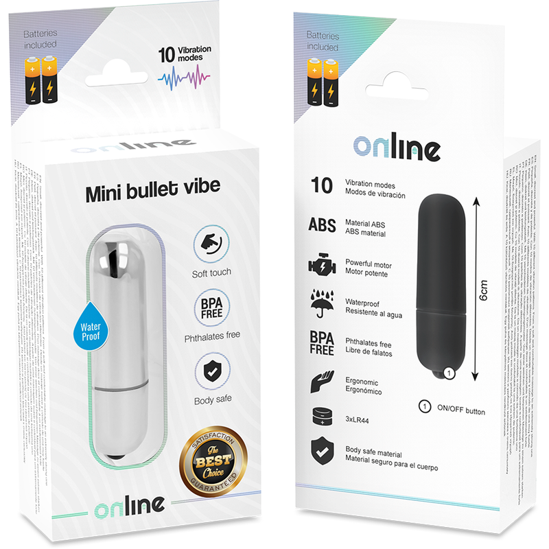 ONLINE Mini Balle Vibrante Argent — vue arrière