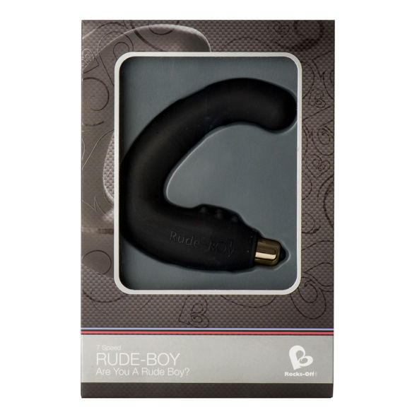 ROCKS-OFF Rude-Boy Mle G-Spot Massager 7 V Noir — vue détaillée