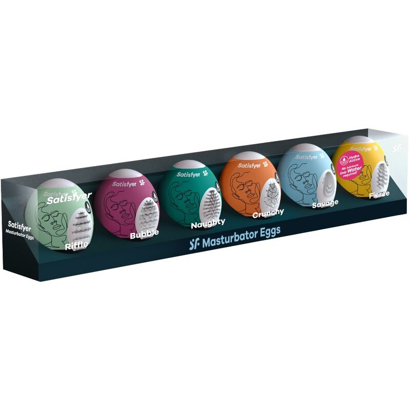 SATISFYER EGGS OEUFS MASTURBATEURS ENSEMBLE 6 UNITÉS — vue détaillée