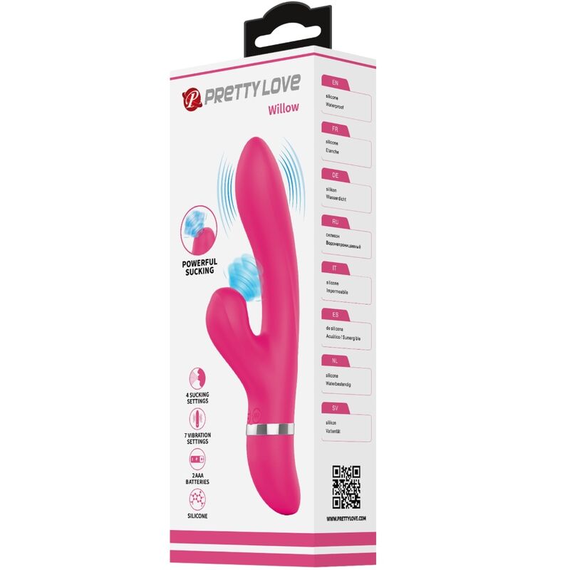 PRETTY LOVE Vibrateur Aspiration Willow Rabbit — vue arrière