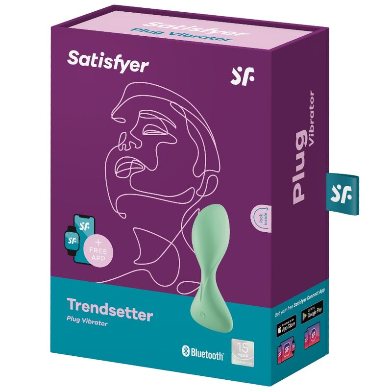 SATISFYER CONNECT Application Plug Vibrant Trendsetter Vert — vue arrière