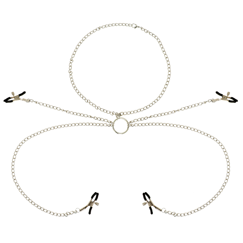 OHMAMA FETISH Ohmama Fetish 4 Pinces À Tétons Collier Chaîne - Aura Intime