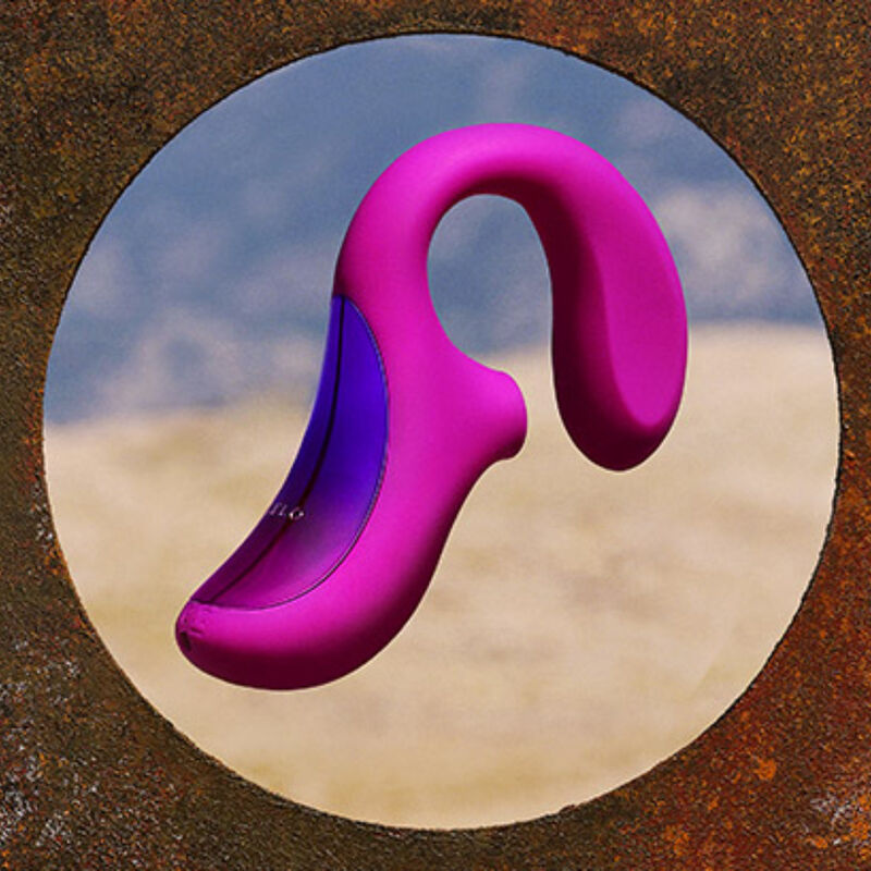 LELO Enigma Cruise Masseur Sonique Double Stimulation Deep Rose — accessoires inclus