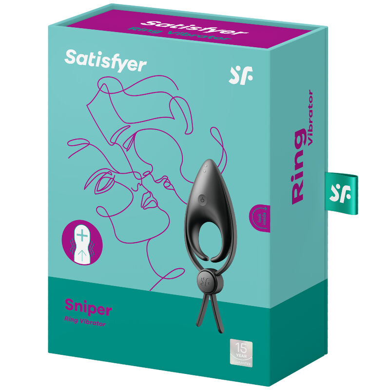 SATISFYER - Vibrateur Anneau Sniper Noir