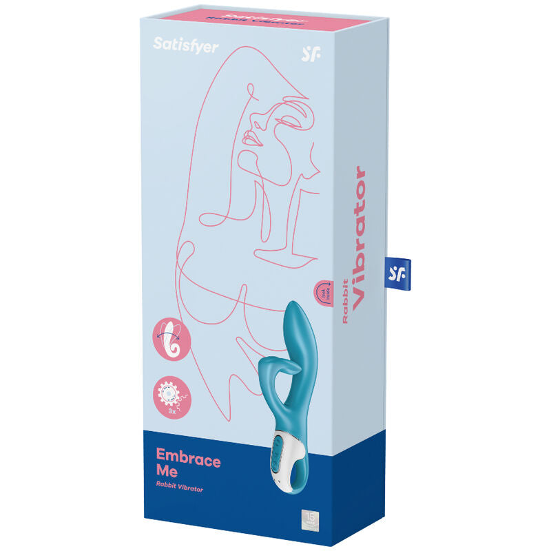 SATISFYER VIBRATOR Vibrateur Point G Embrace Me Turquoise — vue arrière