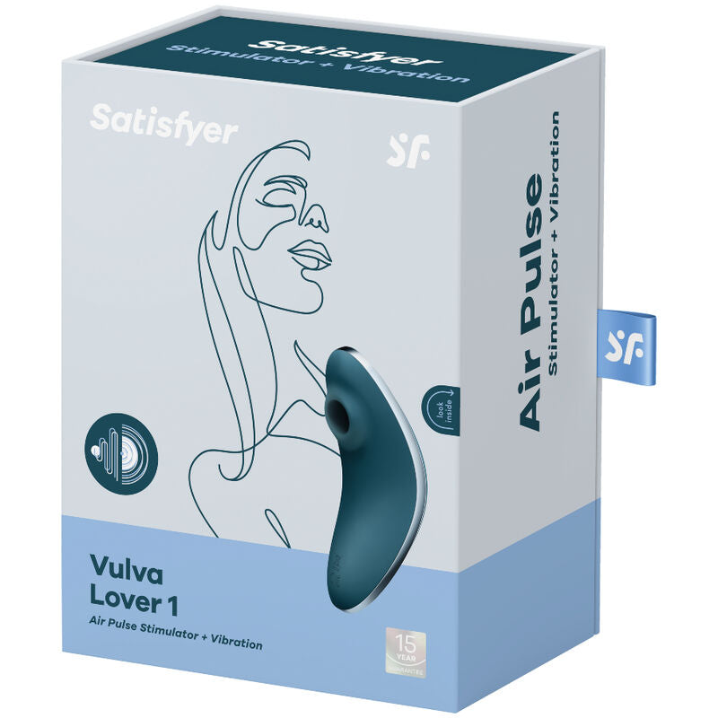 SATISFYER AIR PULSE Vulva Lover 1 Stimulateur Vibrateur Air Pulse Bleu — vue arrière