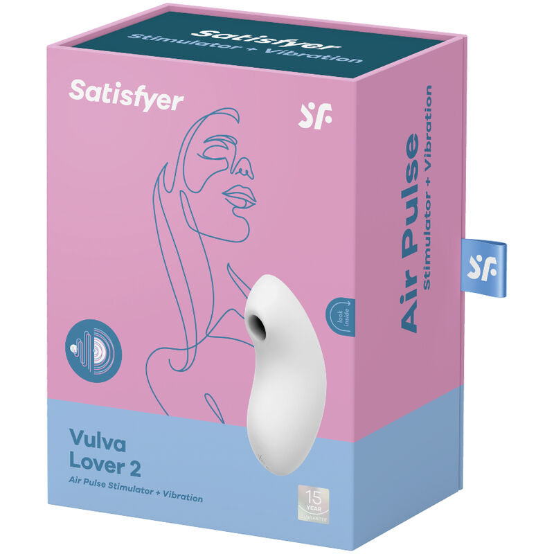 SATISFYER AIR PULSE Stimulateur Vibrateur À Pulse D'Air Vulva Lover 2 Blanc — vue arrière