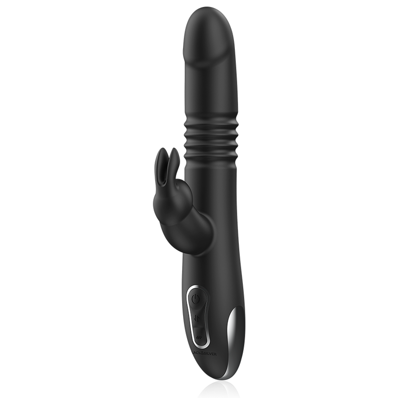 BLACK&SILVER Kenji Vibromasseur Rabbit Up & Down + Télécommande Watchme — accessoires inclus