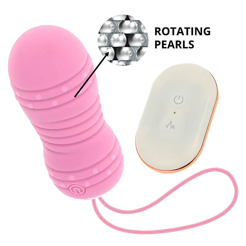 OHMAMA STIMULATING TÉLÉCOMMANDE UF 7 MODES ROTATION ROSE — vue alternative