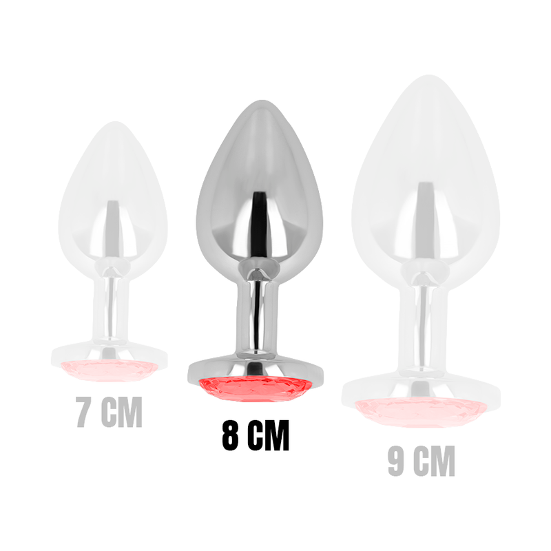 OHMAMA ANAL PLUG ANAL CRISTAL ROUGE 8 CM — vue arrière