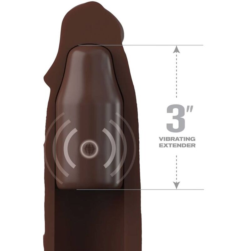 FANTASY X- TENSIONS - Pochette Pipedreams 22,86 Cm + Plug 7,62 Cm Telecommande Marron