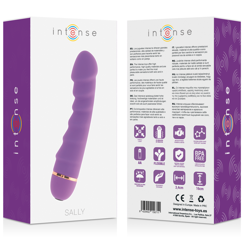 INTENSE HIGH TECH Sally 20 Vitesses Silicone Lilas — accessoires inclus
