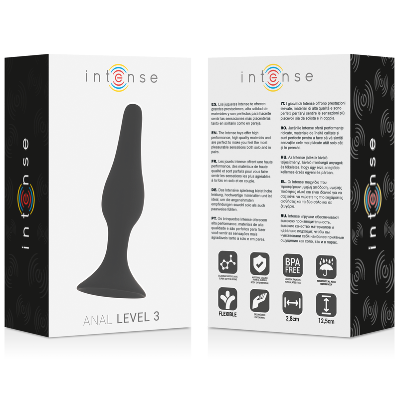 INTENSE - Anal Niveau 3 12,5Cm Noir