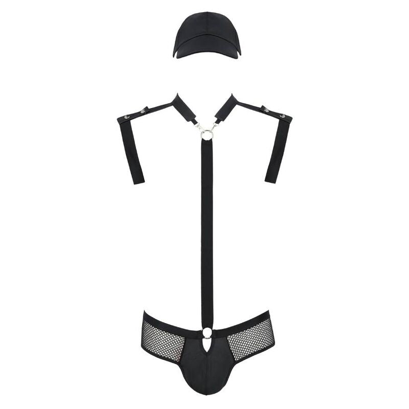 PASSION MEN 038 Ensemble John Black S/M — accessoires inclus