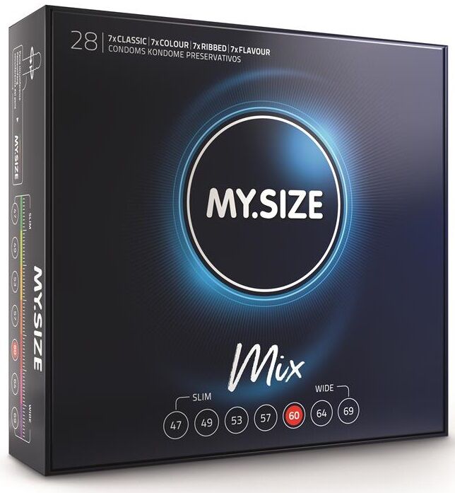 MY SIZE MIX Mix Préservatifs 60 Mm 28 Unités - Aura Intime