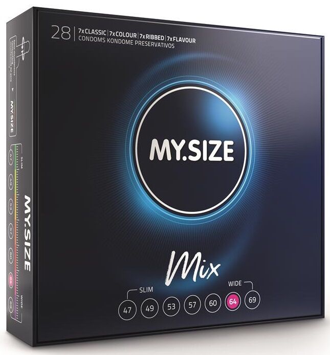 MY SIZE MIX Mix Préservatifs 64 Mm 28 Unités - Aura Intime