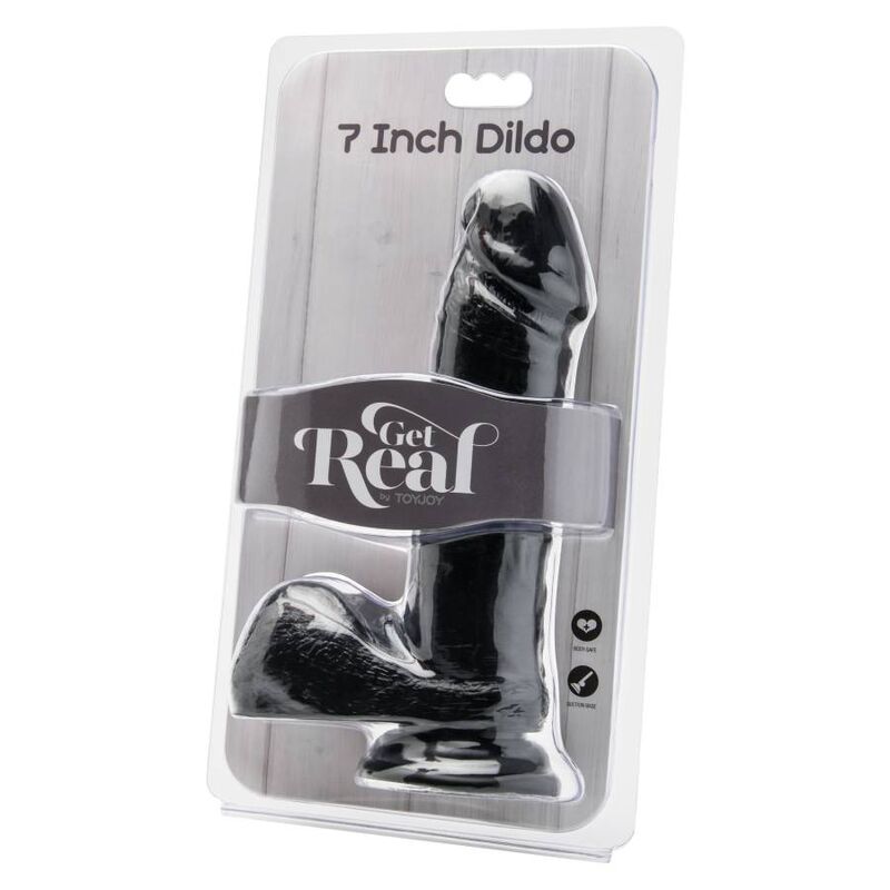 GET REAL GODE 18 CM BOULES NOIR — vue détaillée