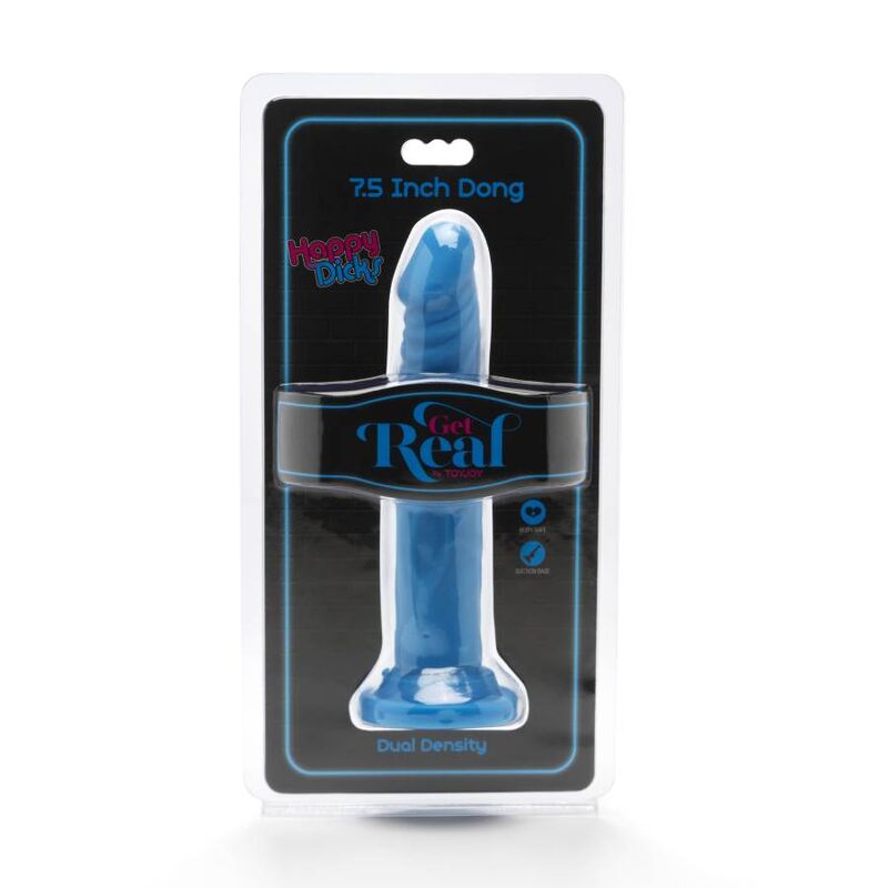 GET REAL HAPPY DICKS DONG 19 CM BLEU — vue détaillée
