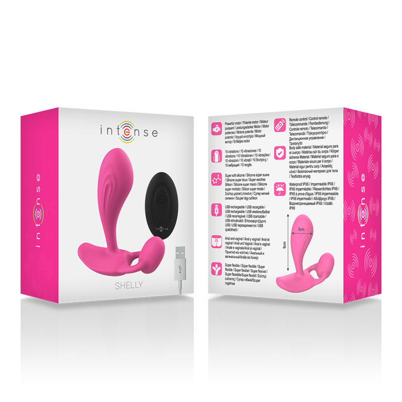 INTENSE ANAL TOYS Télécommande Anal Shelly Plug Rose — accessoires inclus