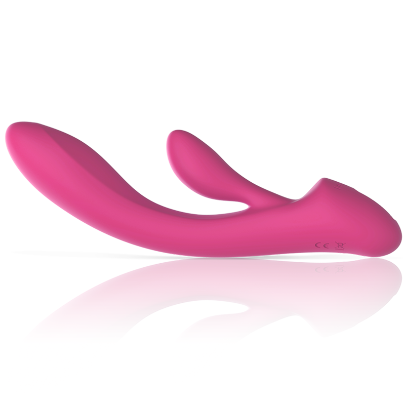 INTENSE HIGH TECH Vibrateur Luigi Rabbit Silicone Liquide Rose — accessoires inclus