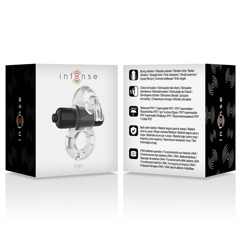 INTENSE FOR HIM Anneau Vibrant Transparent Fry — accessoires inclus