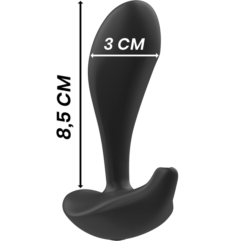BLACK&SILVER Télécommande Silicone Plug Anal Dwayne — accessoires inclus