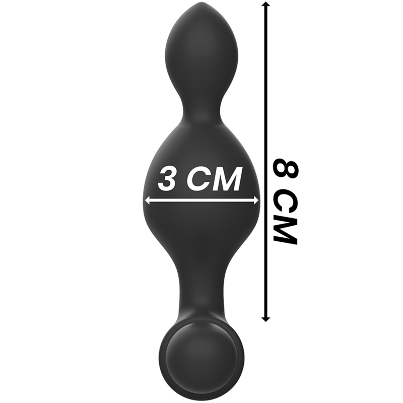 BLACK&SILVER Tucker Petite Télécommande Plug Anal Silicone — accessoires inclus