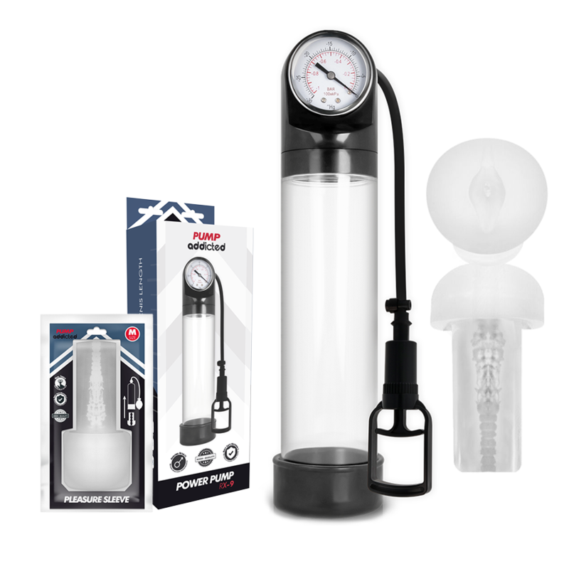PUMP ADDICTED Rx9 Transparente Masturbateur — vue détaillée