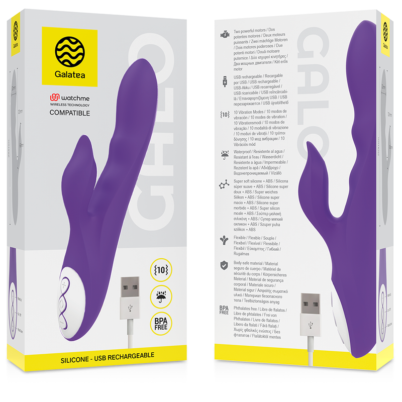 GALATEA Galo Vibromasseur Violet + Télécommande Watchme — vue détaillée