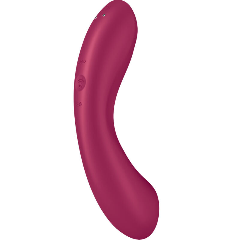 SATISFYER AIR PULSE Curve Trinity 1 Air Pulse Vibration Rouge — accessoires inclus