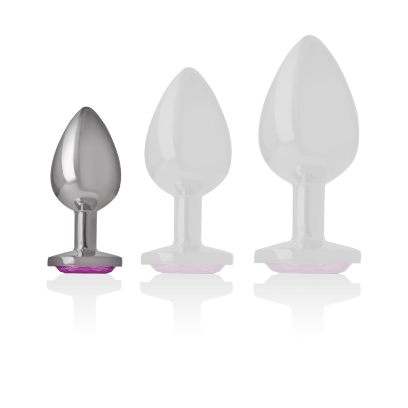 INTENSE ANAL TOYS Plug Anal Métal Aluminium Coeur Rose Taille S — accessoires inclus