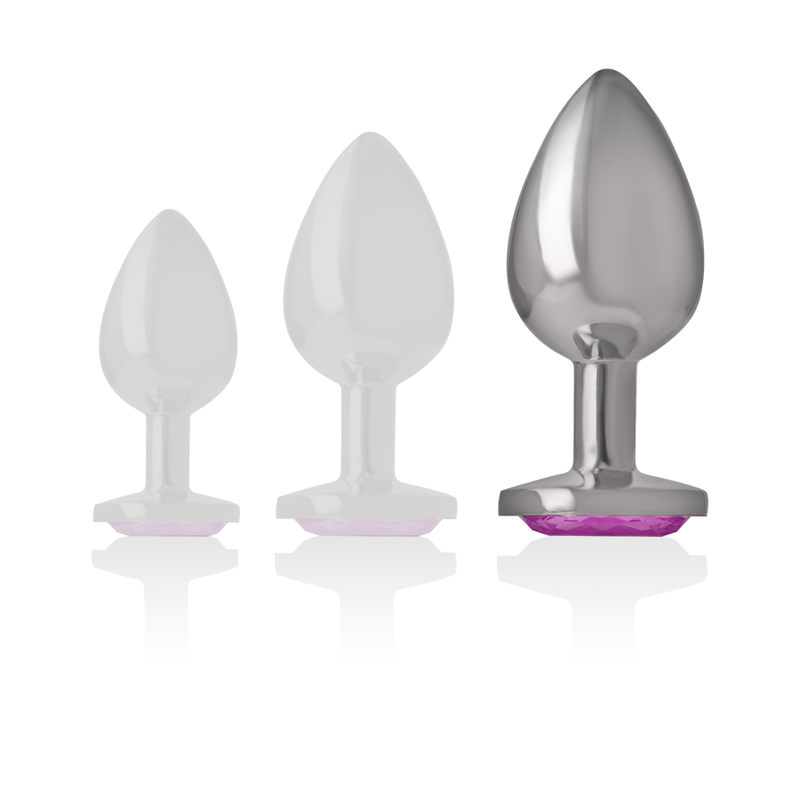 INTENSE ANAL TOYS Plug Anal Métal Aluminium Coeur Rose Taille L — accessoires inclus