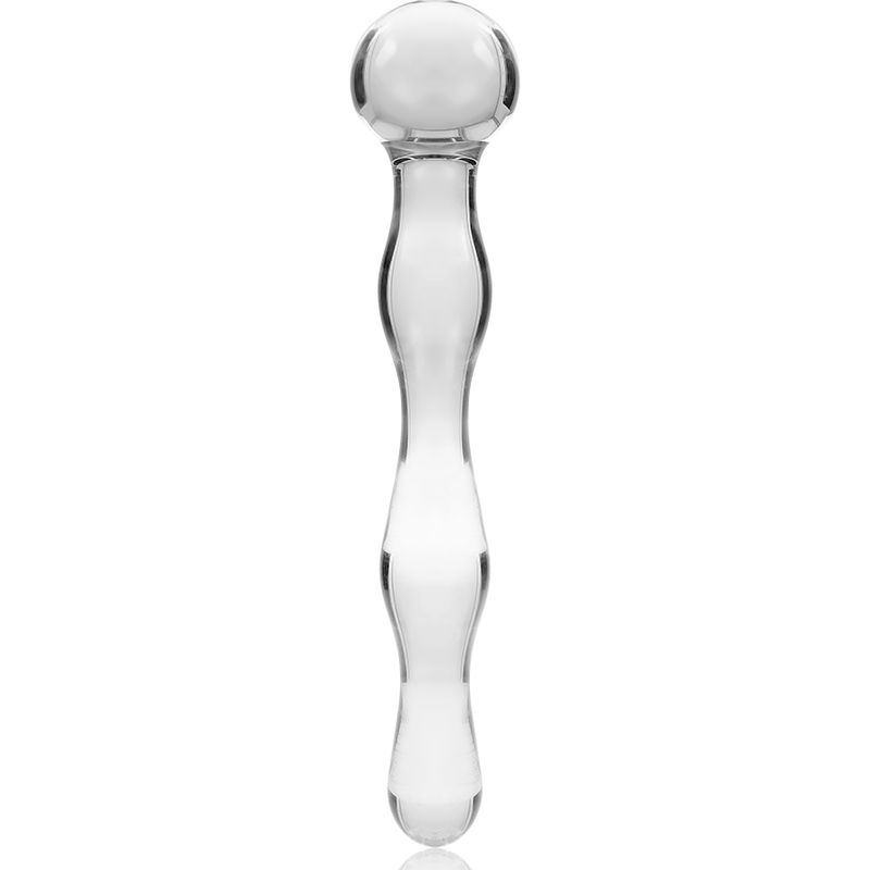NEBULA SERIES BY IBIZA Modèle 13 Gode Verre Borosilicate Clair 18 Cm -O- 3.5 Cm — accessoires inclus