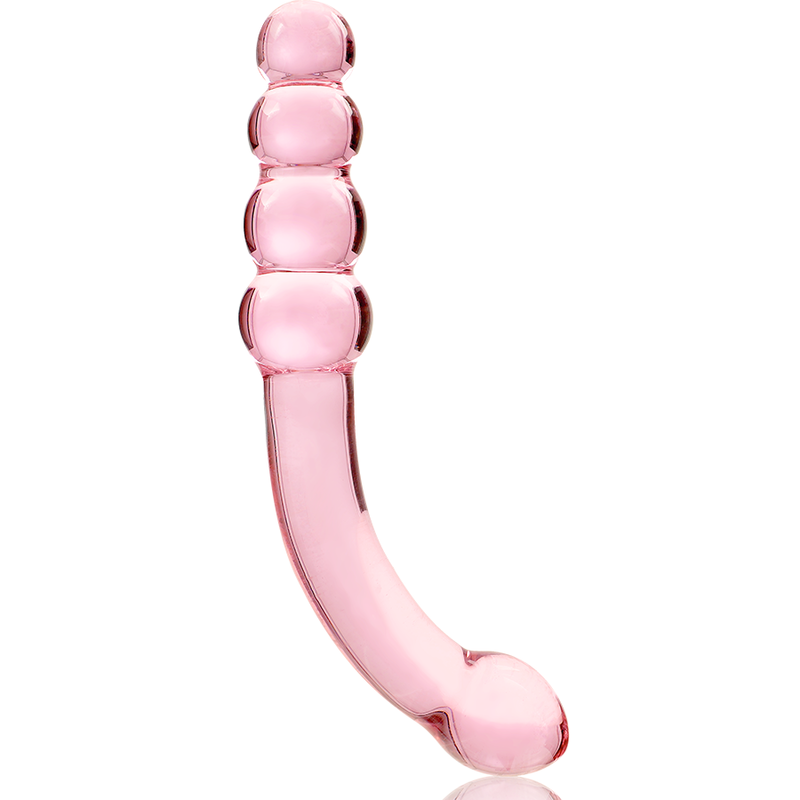 NEBULA SERIES BY IBIZA Modèle 14 Gode Verre Borosilicate Rose 18.5 Cm -O- 3 Cm — accessoires inclus
