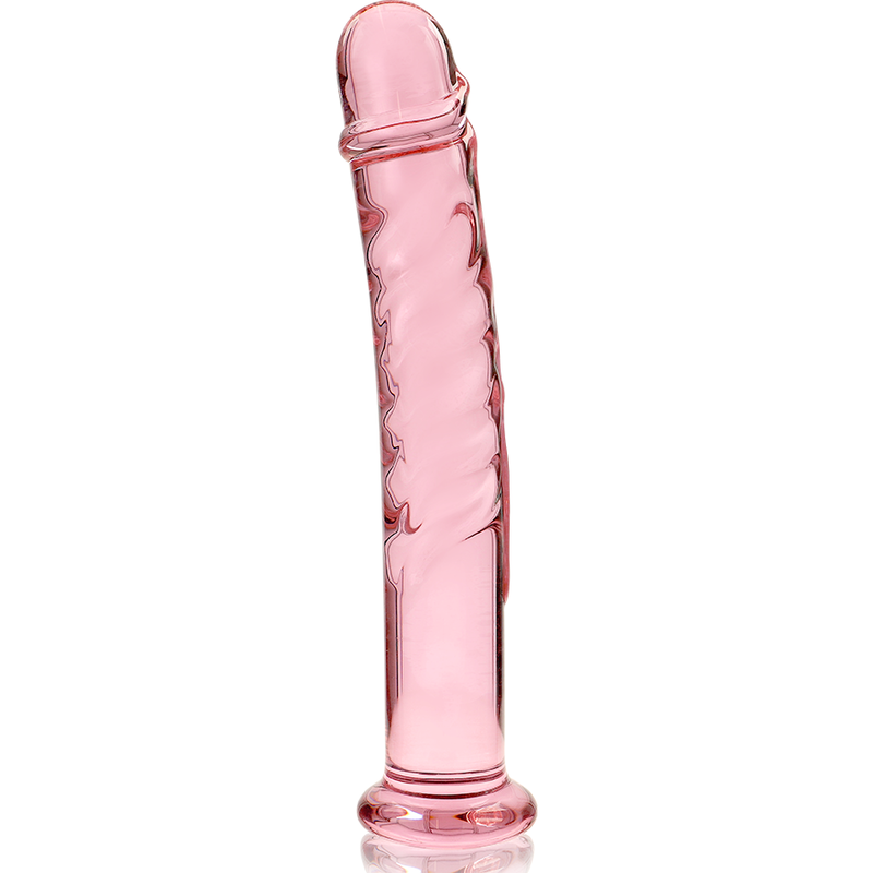 NEBULA SERIES BY IBIZA Modèle 16 Gode Verre Borosilicate Rose 18.5 Cm -O- 3 Cm — accessoires inclus