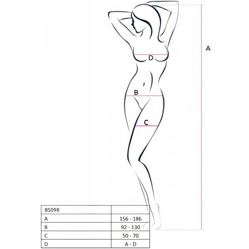 PASSION WOMAN BODYSTOCKINGS Bs098 Bodystocking Blanc Taille Unique — accessoires inclus