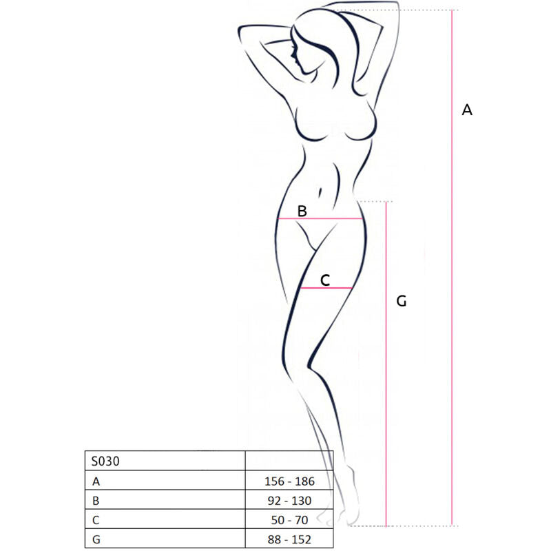 PASSION WOMAN GARTER & STOCK S030 Bas Blancs Jarretière Taille Unique — accessoires inclus