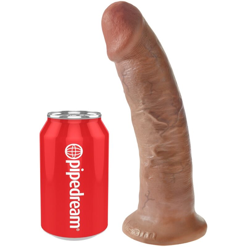 KING COCK Pénis Réaliste 21.7 Cm Caramel — accessoires inclus