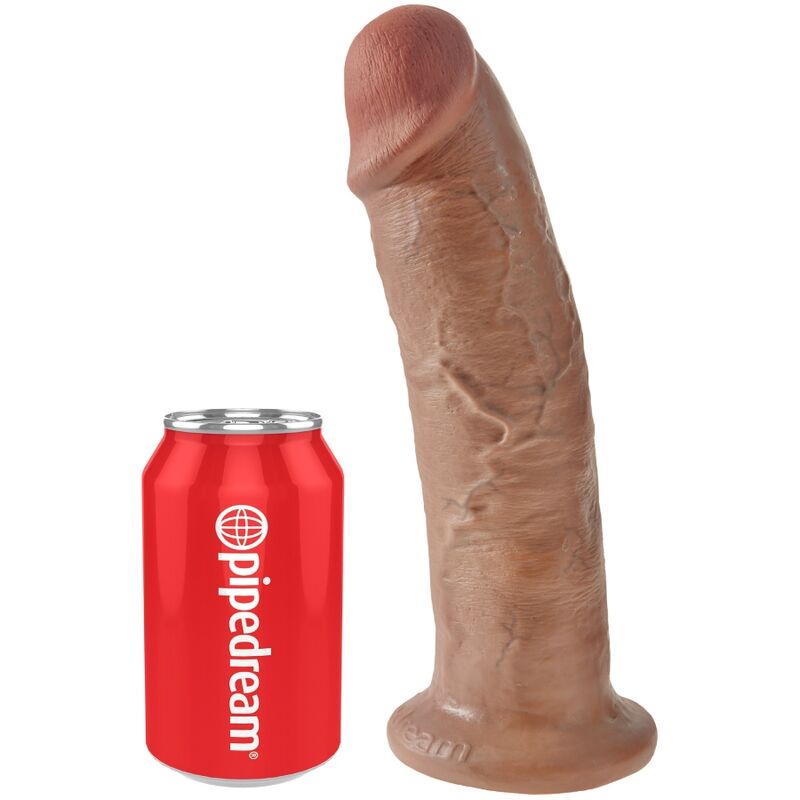KING COCK PÉNIS RÉALISTE 24 CM CARAMEL — accessoires inclus