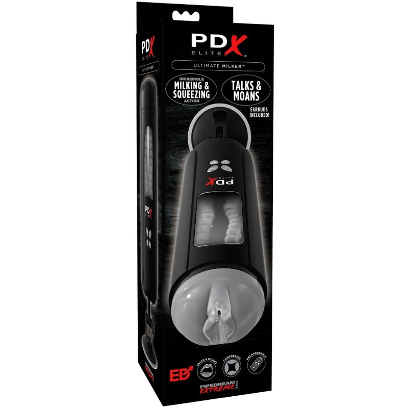 PDX ELITE STROKER ULTIMATE MILKER VOIX — accessoires inclus