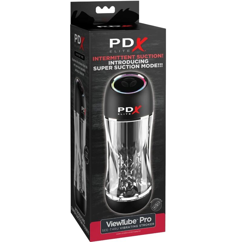 PDX ELITE Vibrateur Stroker Viewtube Pro Transparent — vue alternative