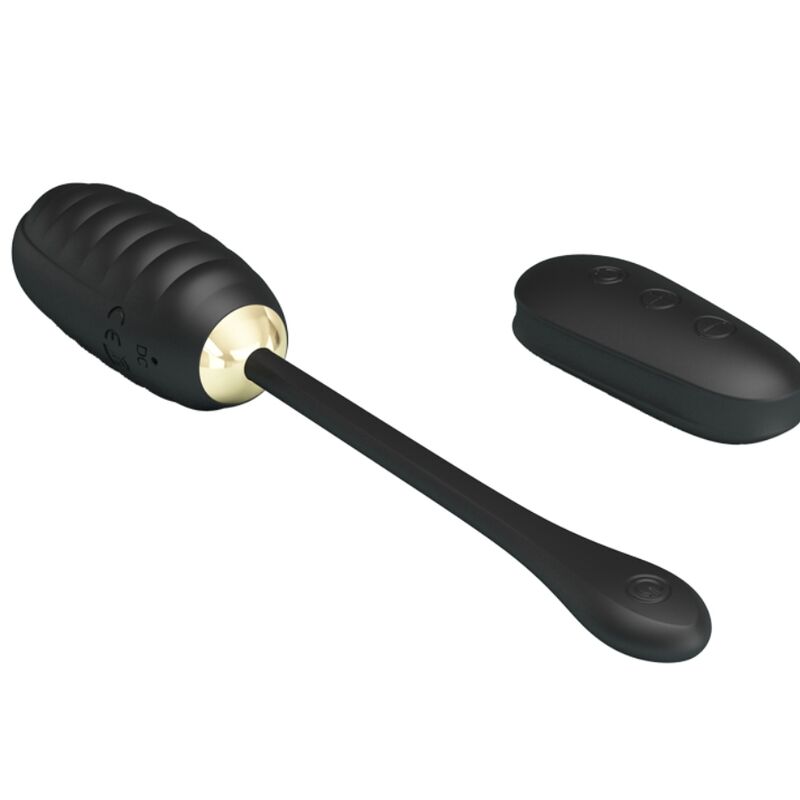 PRETTY LOVE SMART Doreen Oeuf Vibrant Rechargeable Luxe Noir Télécommande — accessoires inclus