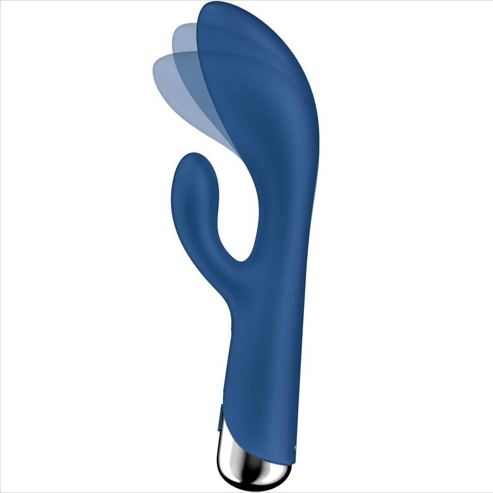 SATISFYER VIBRATOR Spinning Rabbit 1 Clitoris Stimulation Point G Bleu — accessoires inclus
