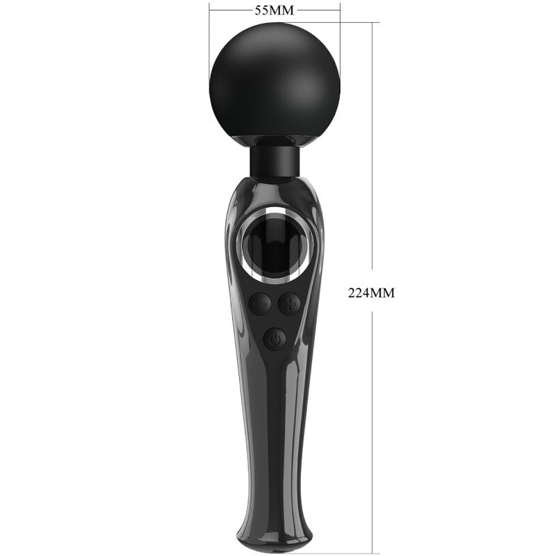 PRETTY LOVE LED Baguette Vibrateur Skyler Noir — accessoires inclus