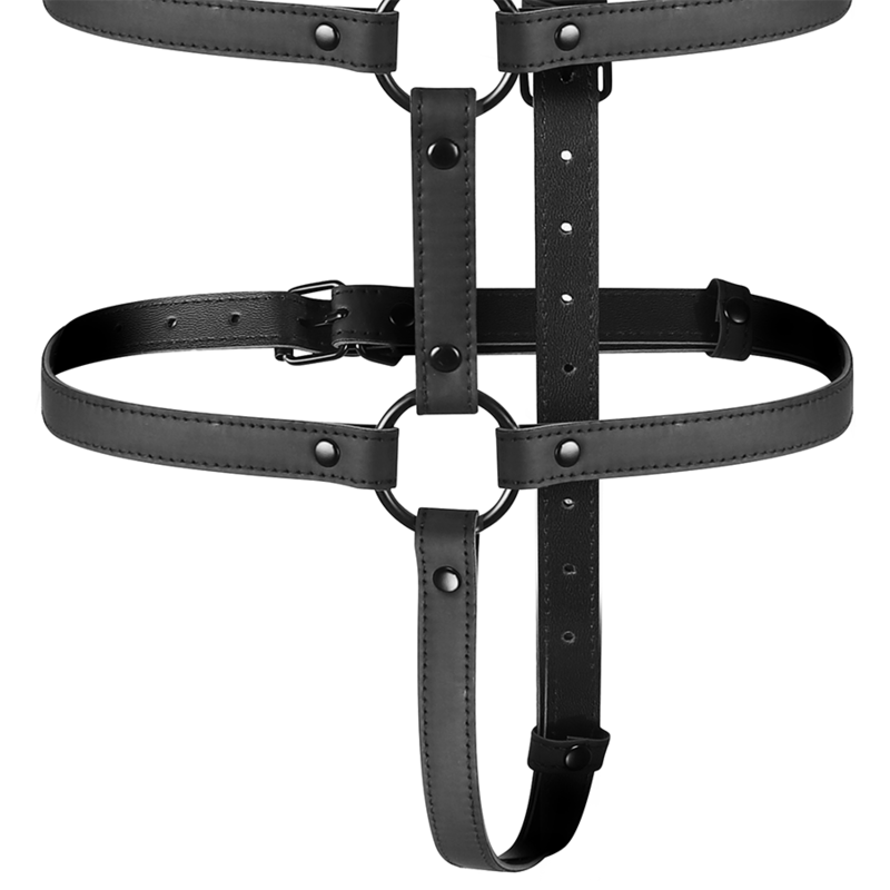 FETISH SUBMISSIVE BONDAGE Harnais Réglable Torse Bras — accessoires inclus