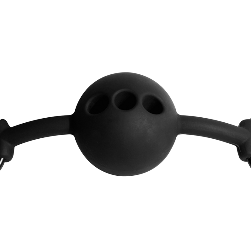FETISH SUBMISSIVE BONDAGE Bâillon À Boule Silicone Respirant — accessoires inclus