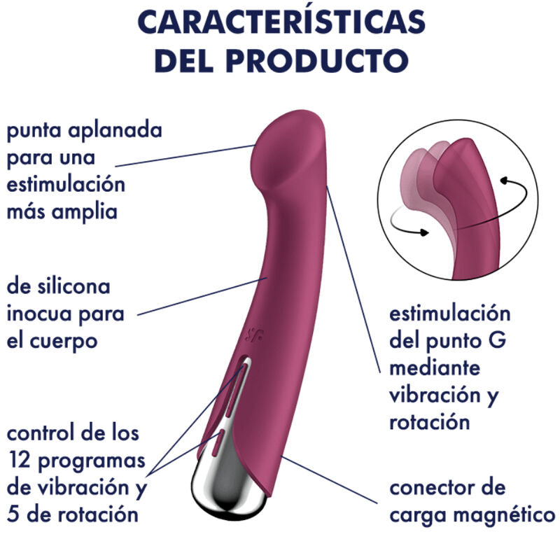 SATISFYER - Spinning G-Sport 1 Vibrateur Rotator Rouge